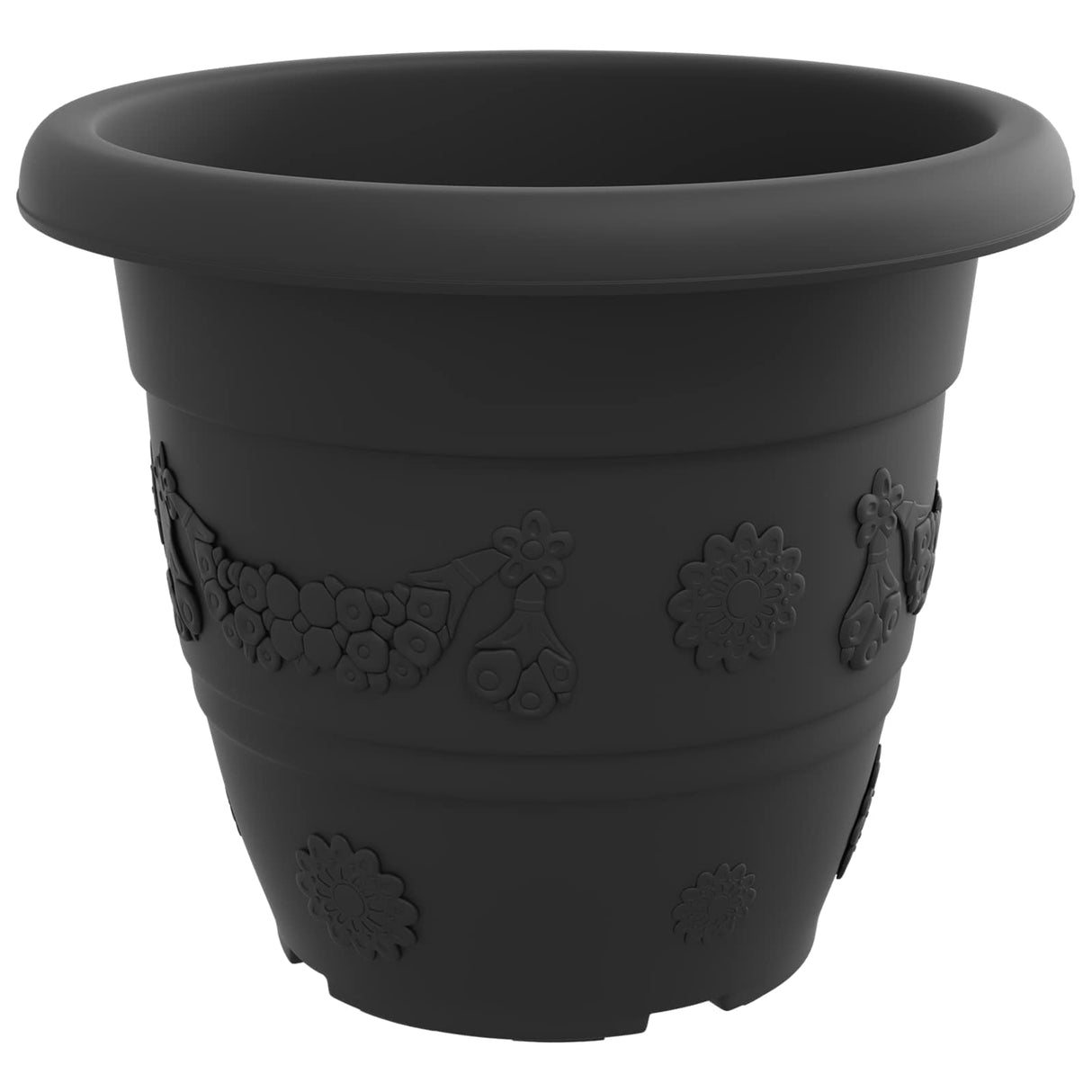 Plant Pots 6 pcs Black Ø 39 x 32 cm Plastic