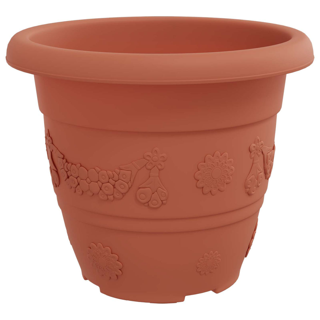 Plant Pots 24 pcs Brick Red Ø 22 x 18 cm Plastic
