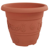 Plant Pots 24 pcs Brick Red Ø 22 x 18 cm Plastic