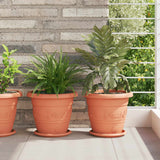 Plant Pots 24 pcs Brick Red Ø 26 x 21.5 cm Plastic