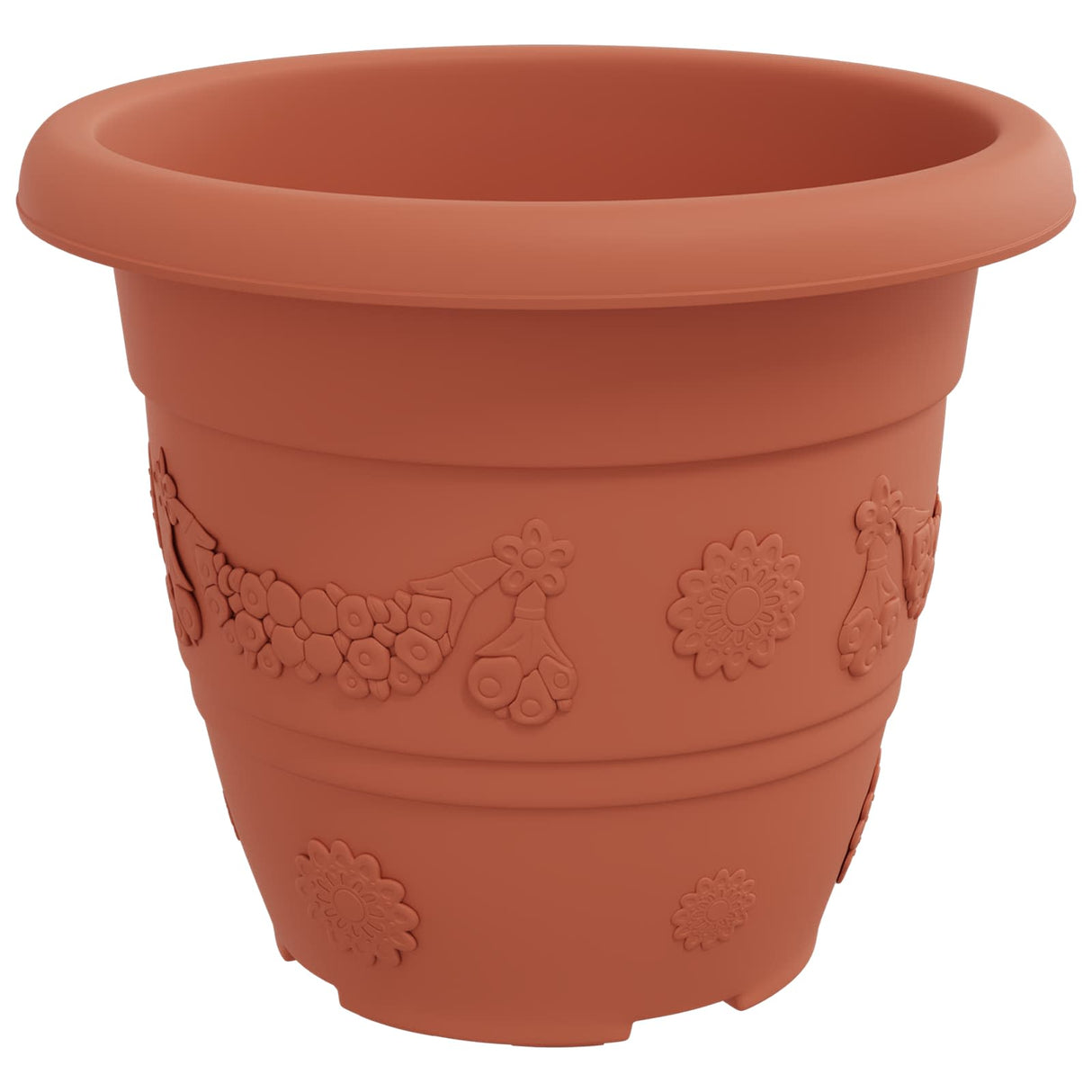 Plant Pots 24 pcs Brick Red Ø 26 x 21.5 cm Plastic