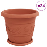 Plant Pots 24 pcs Brick Red Ø 30 x 25 cm Plastic