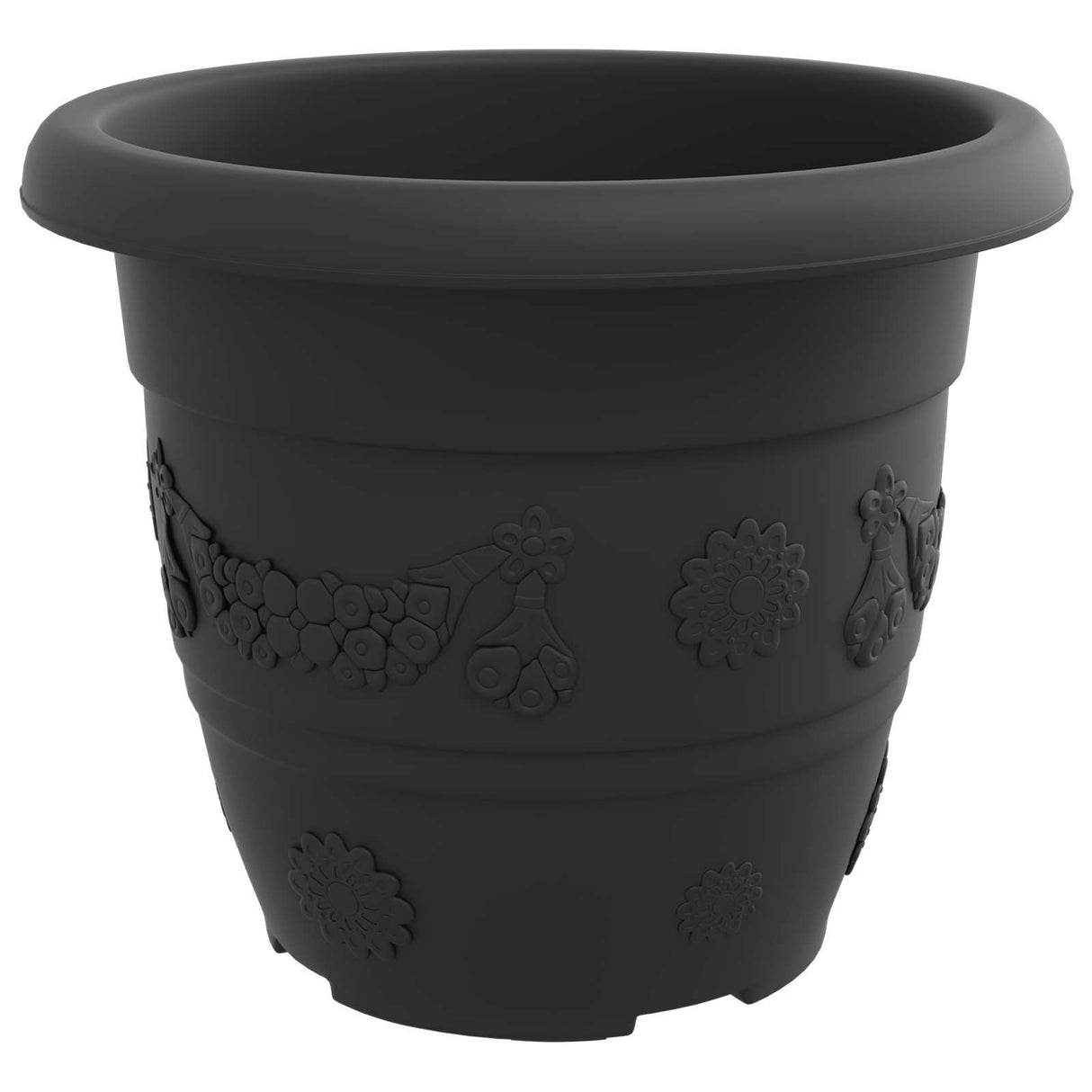 Plant Pots 24 pcs Black Ø 30 x 25 cm Plastic
