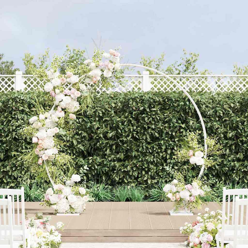 Wedding Arch White 220 x 45 x 200 cm Steel