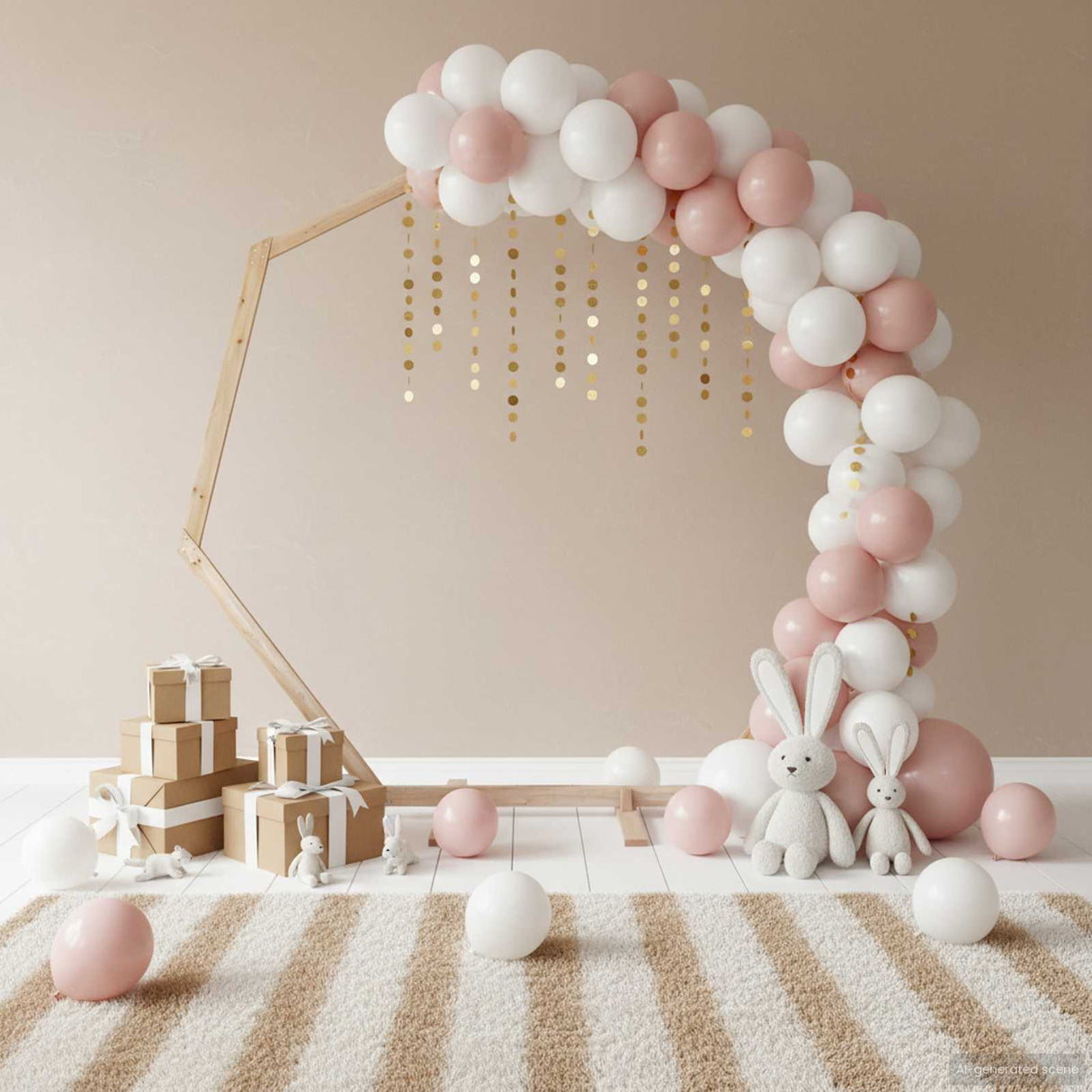 Wedding Arch Light Brown 221 x 92 x 216 cm Solid Pine Wood