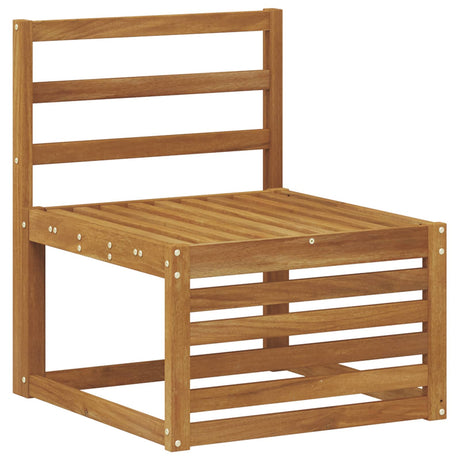 Outdoor Middle Sofa Solid Acacia Wood Natural 59 x 63 x 73 cm