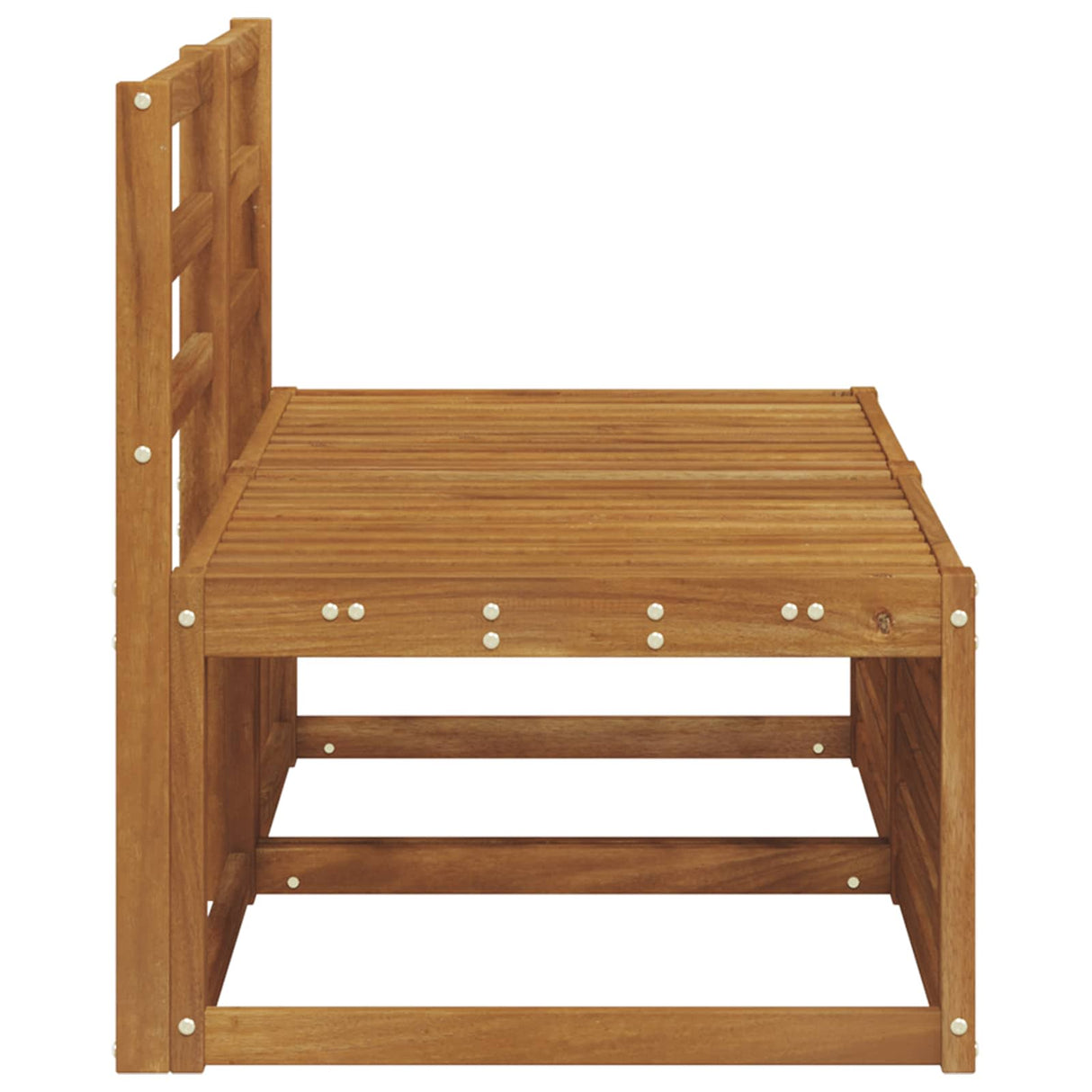 2 Piece Outdoor Middle Sofa Solid Acacia Wood Natural