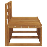 2 Piece Outdoor Middle Sofa Solid Acacia Wood Natural