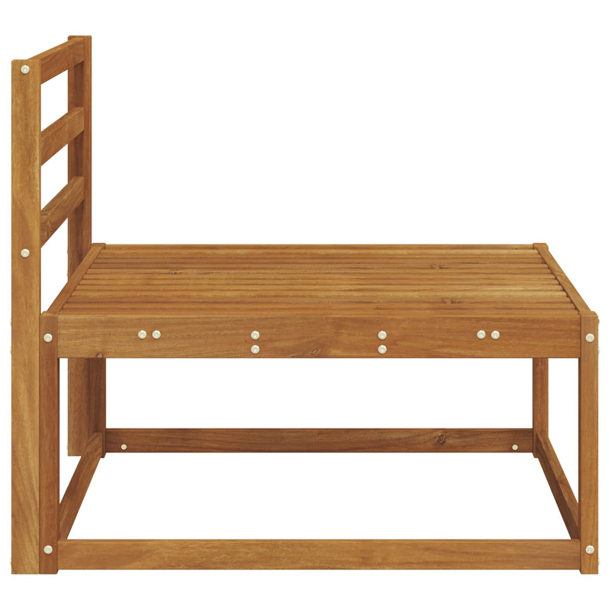 Outdoor Middle Sofa Solid Acacia Wood Natural 79 x 83 x 73 cm