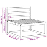 Outdoor Middle Sofa Solid Acacia Wood Natural 79 x 83 x 73 cm