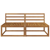 2 Piece Outdoor Middle Sofa Solid Acacia Wood Natural
