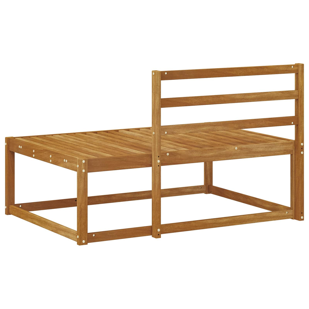 Outdoor End sofa Natural 115 x 83 x 73 cm Solid Acacia Wood