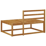 Outdoor End sofa Natural 115 x 83 x 73 cm Solid Acacia Wood