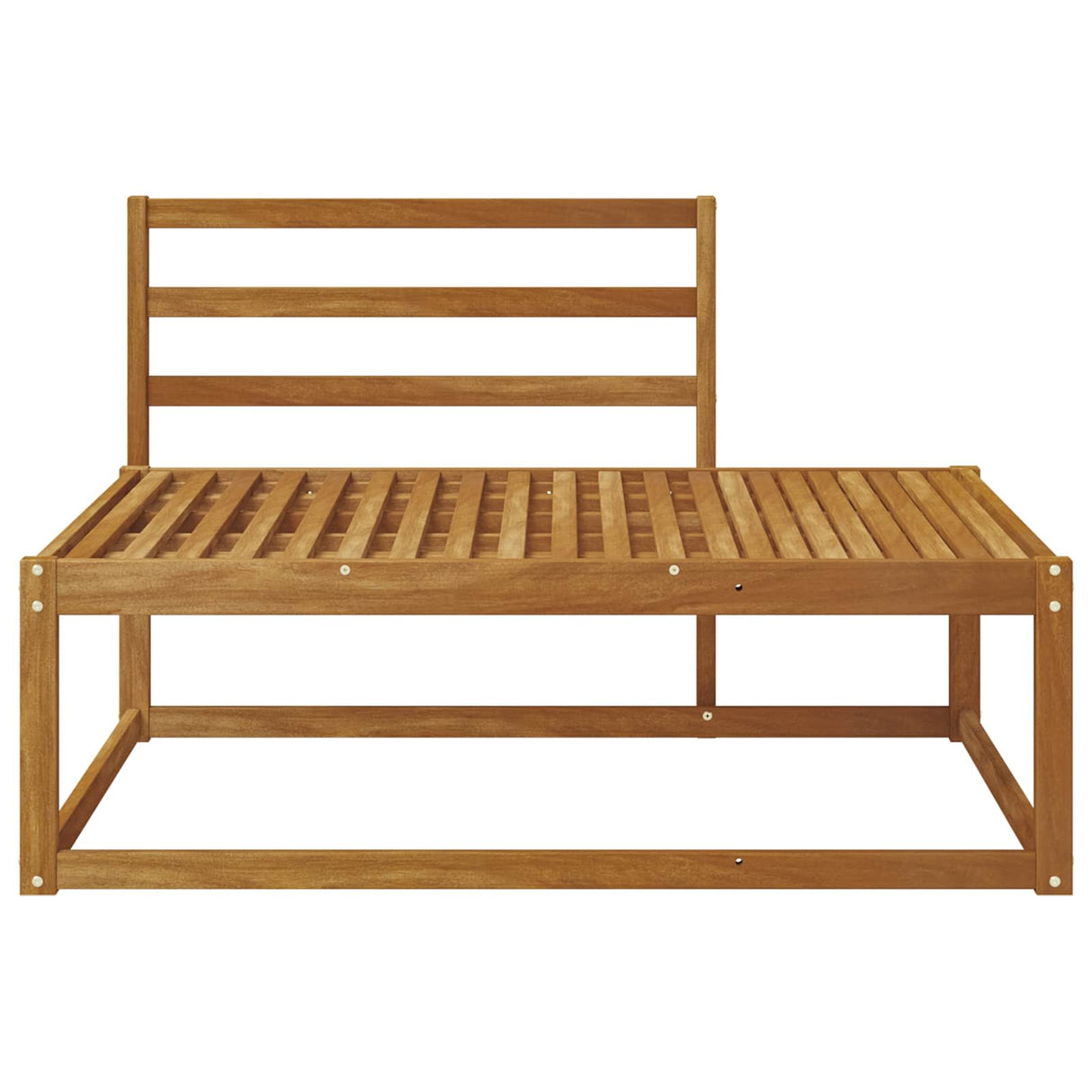 Outdoor End sofa Natural 115 x 83 x 73 cm Solid Acacia Wood