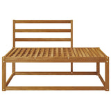 Outdoor End sofa Natural 115 x 83 x 73 cm Solid Acacia Wood