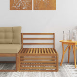 Outdoor Middle Sofa Solid Acacia Wood Natural 79 x 83 x 73 cm