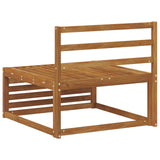 Outdoor Middle Sofa Solid Acacia Wood Natural 79 x 83 x 73 cm