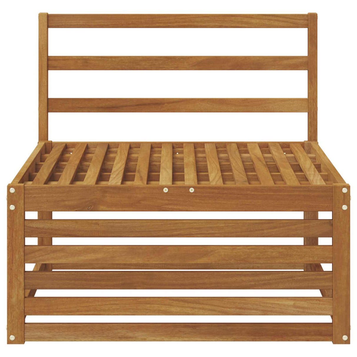 Outdoor Middle Sofa Solid Acacia Wood Natural 79 x 83 x 73 cm