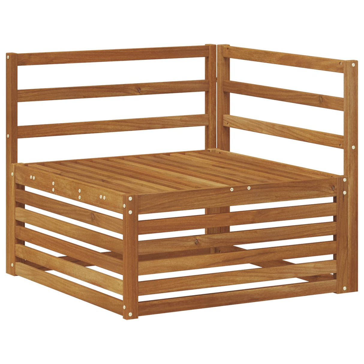 Outdoor Corner sofa Solid Acacia Wood Natural 83 x 83 x 73 cm