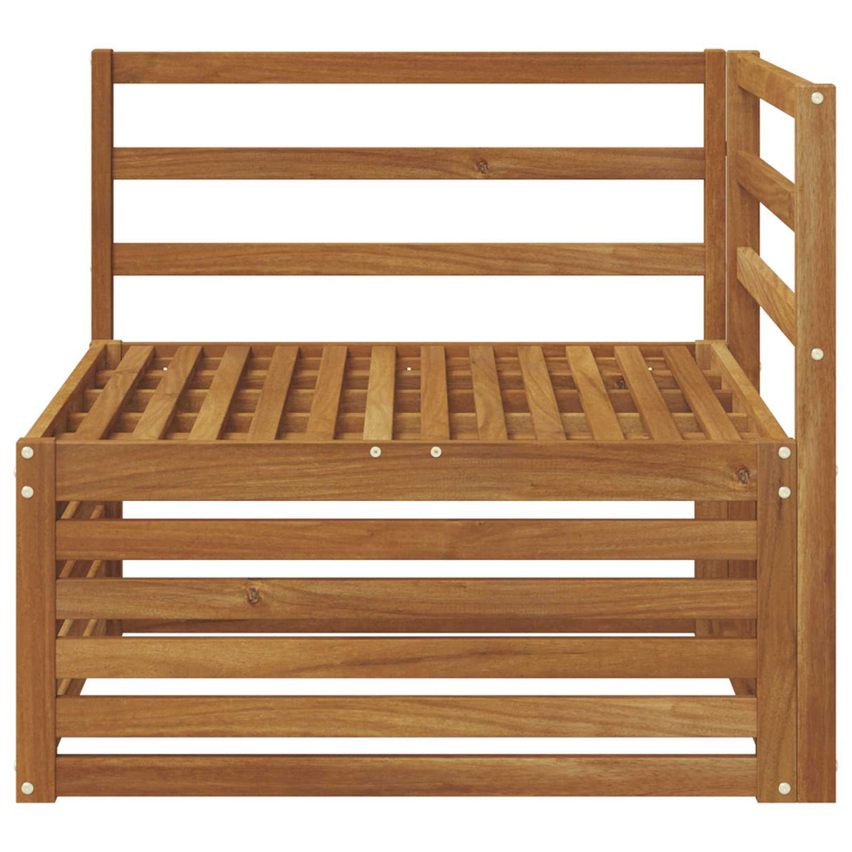 Outdoor Corner sofa Solid Acacia Wood Natural 83 x 83 x 73 cm