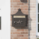 Wall Mounted Mailbox Bronze 40.5 x 16 x 45 cm Cast Aluminum