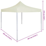 Party Tent Folding Cream 291 x 291 x 315 cm Oxford Fabric