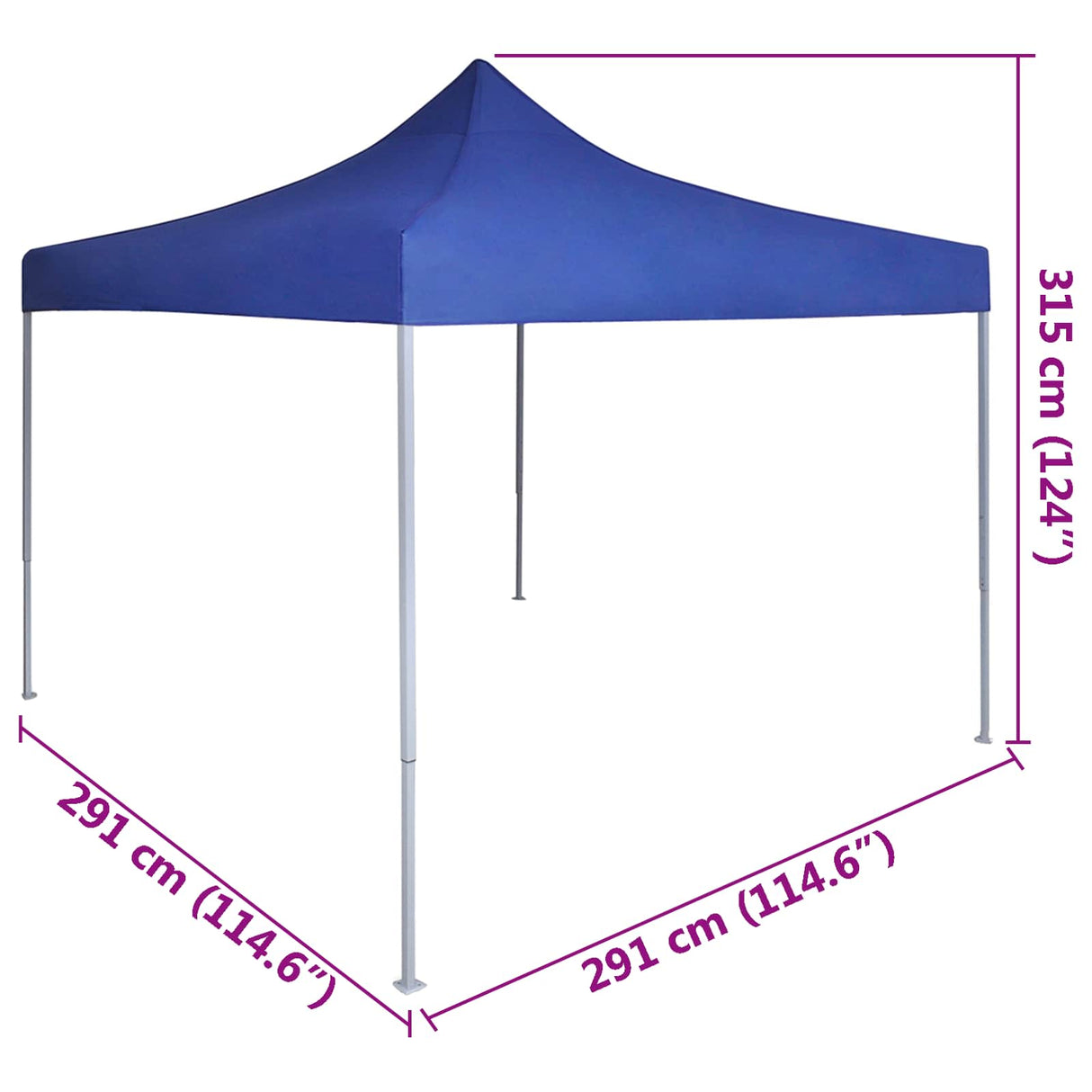 Party Tent Folding Blue 291 x 291 x 315 cm Oxford Fabric