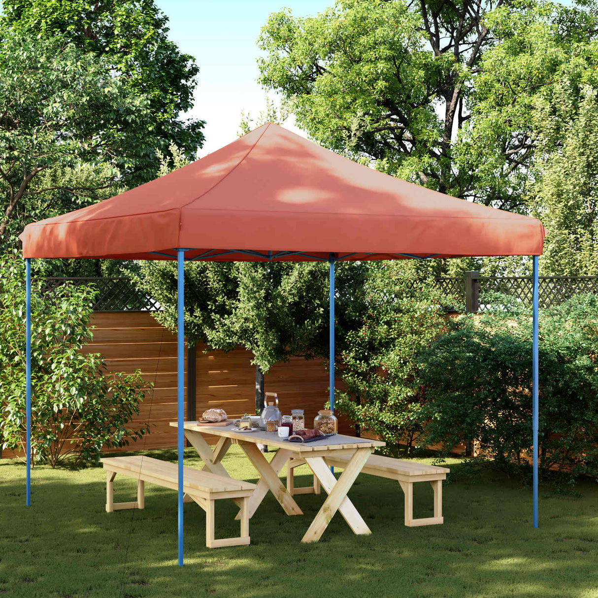 Party Tent Folding Terracotta 292 x 292 x 315 cm Oxford Fabric