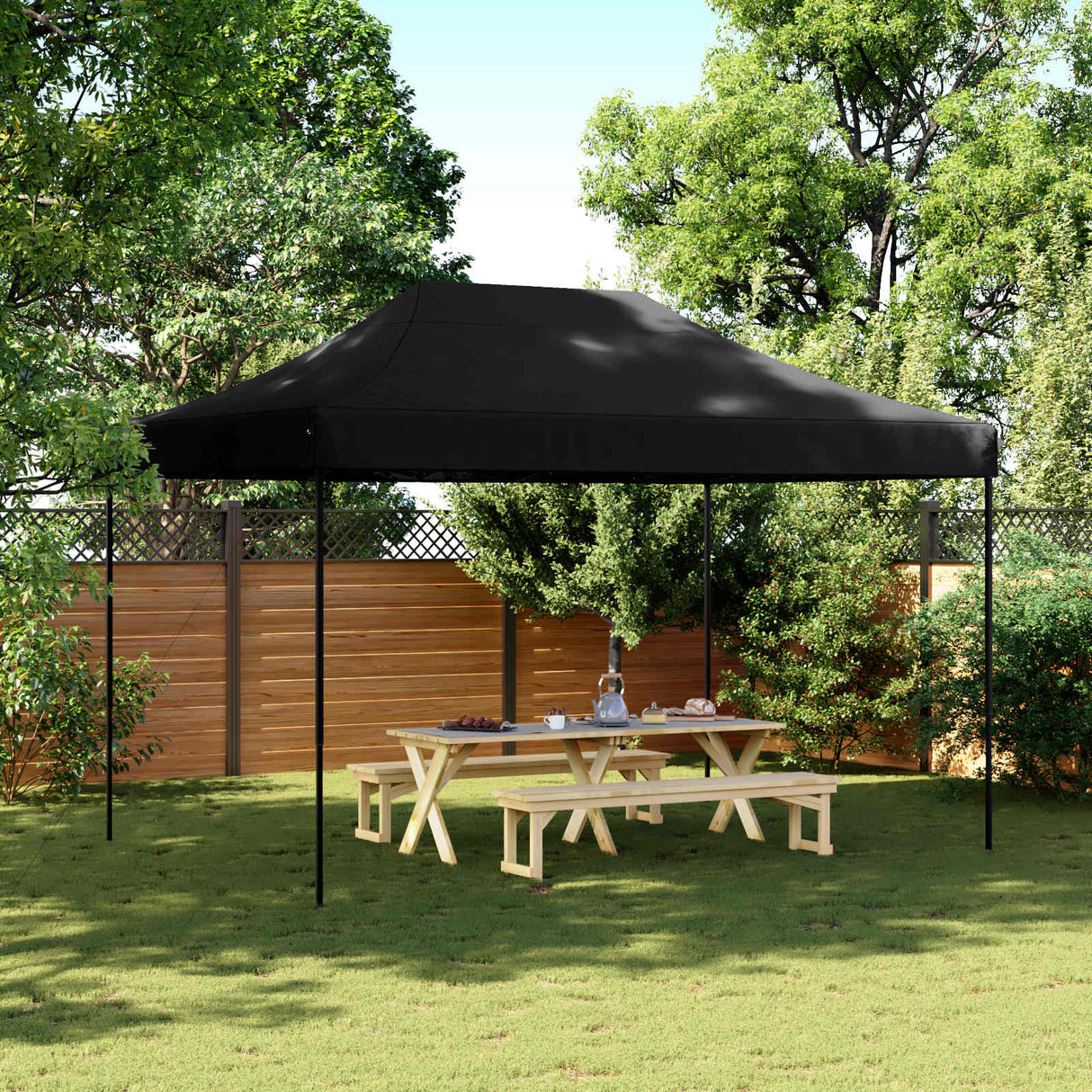 Party Tent Folding Black 279 x 410 x 315 cm Oxford Fabric