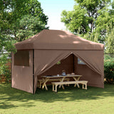 Party Tent Folding Brown 279 x 410 x 315 cm Oxford Fabric