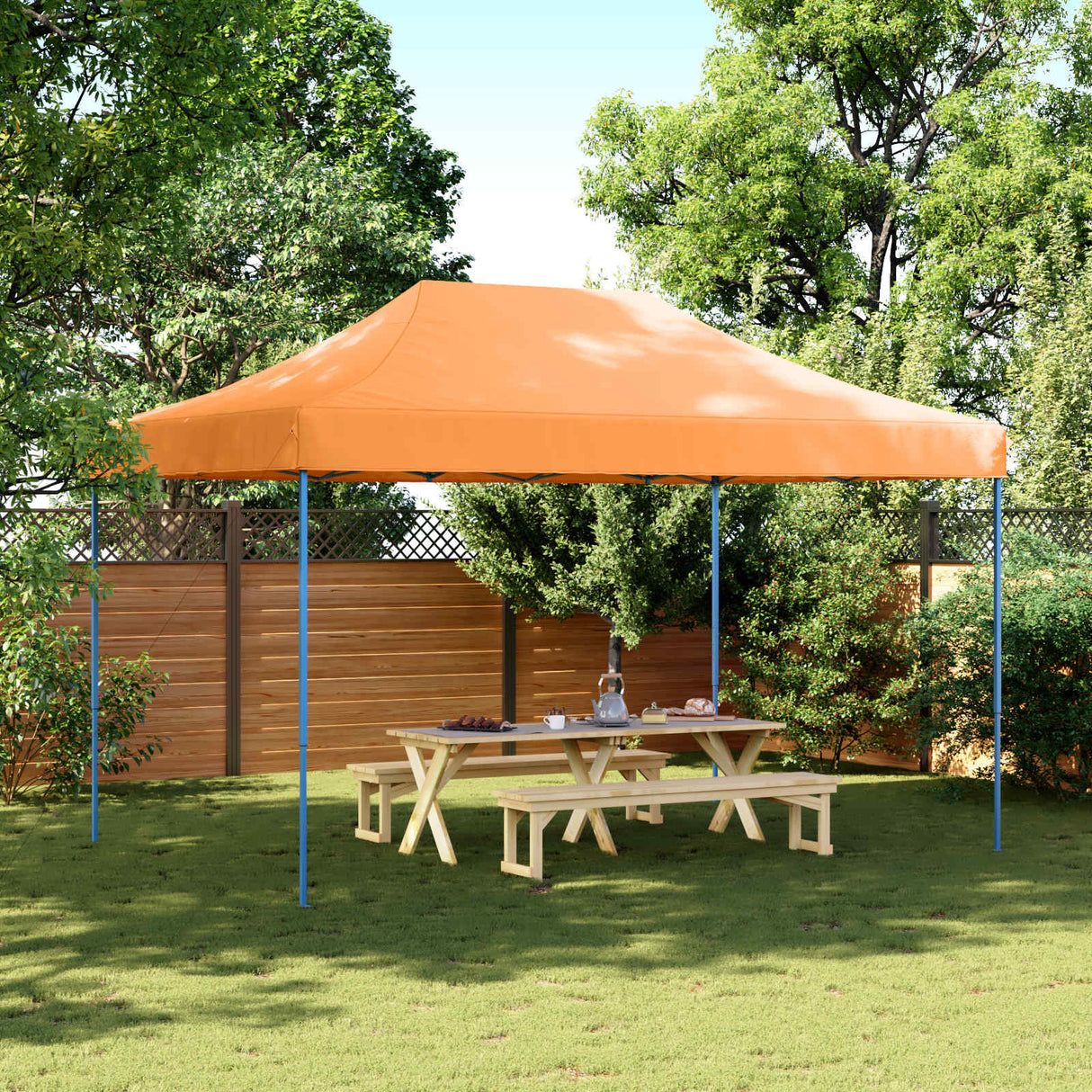 Party Tent Folding Orange 292 x 440 x 315 cm Oxford Fabric