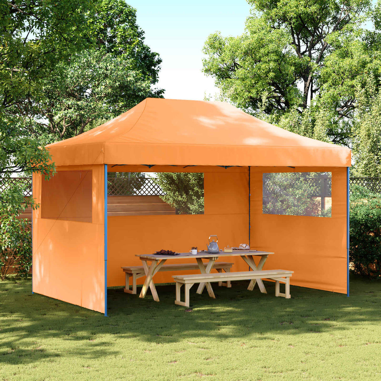 Party Tent Folding Orange 292 x 440 x 315 cm Oxford Fabric