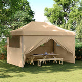 Party Tent Folding Beige 292 x 440 x 315 cm Oxford Fabric