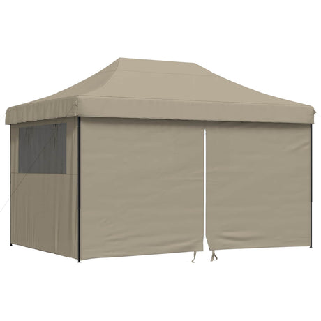 Party Tent Folding Taupe 292 x 440 x 315 cm Oxford Fabric