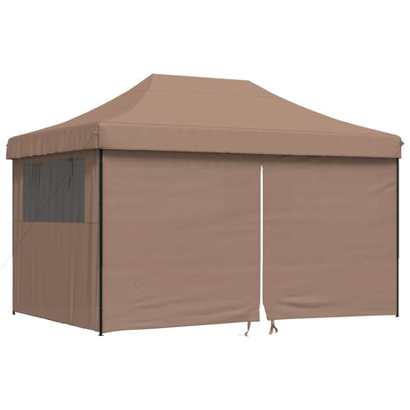 Party Tent Folding Brown 292 x 440 x 315 cm Oxford Fabric