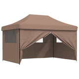 Party Tent Folding Brown 292 x 440 x 315 cm Oxford Fabric
