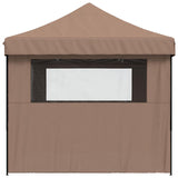 Party Tent Folding Brown 292 x 440 x 315 cm Oxford Fabric
