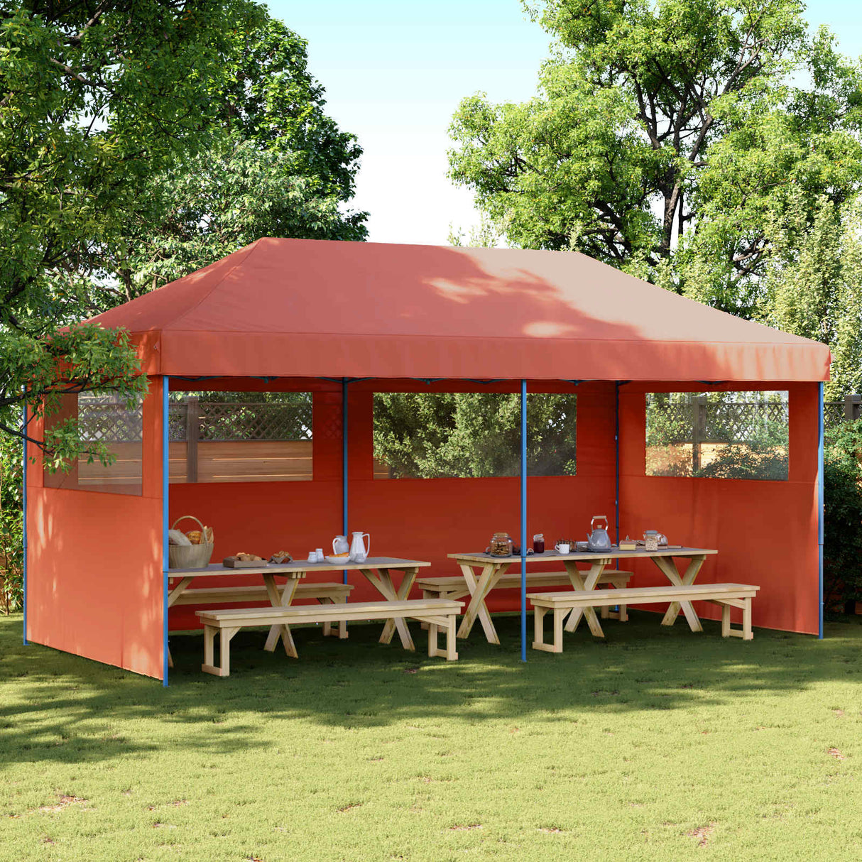 Party Tent Folding Terracotta 292 x 580 x 315 cm Oxford Fabric