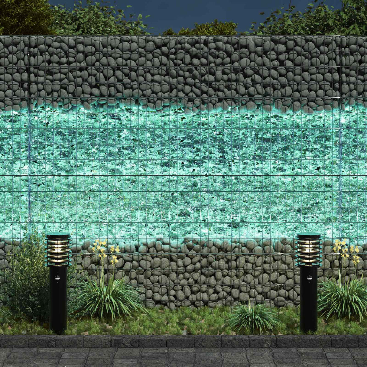 Garden Stones Turquoise 12 cm Glass