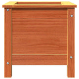 Garden Planter Wax Brown 40 x 40 x 39 cm Solid Pine Wood