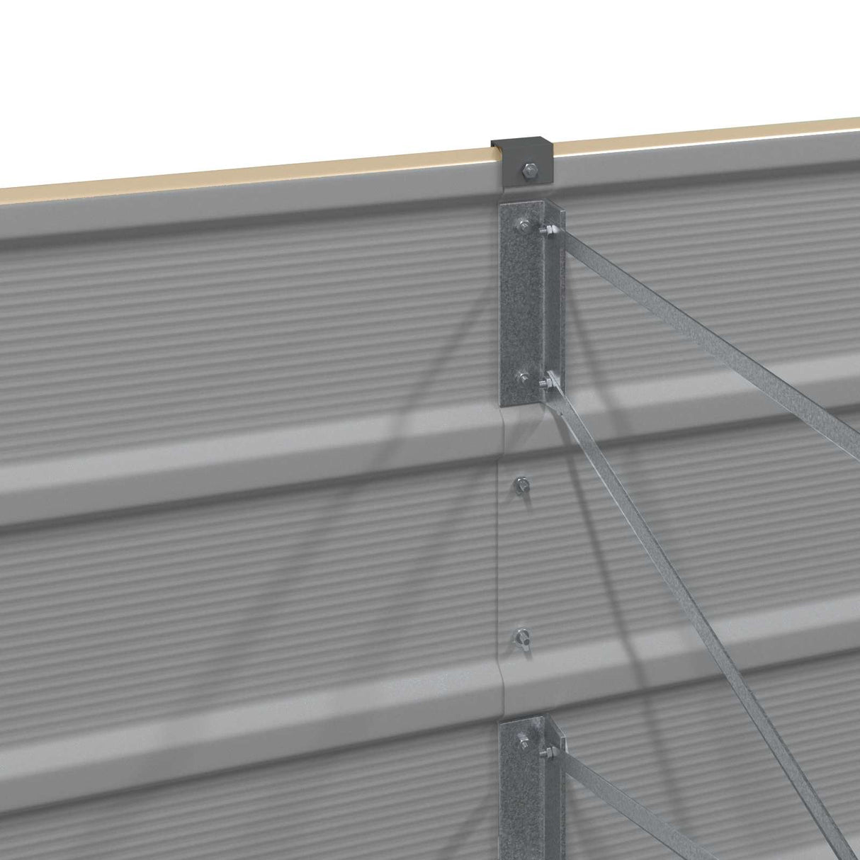 Planter Ivory 320 x 80 x 75 cm Steel