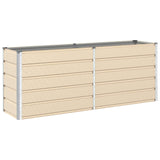Planter Ivory 195 x 50 x 77 cm Galvanised Steel