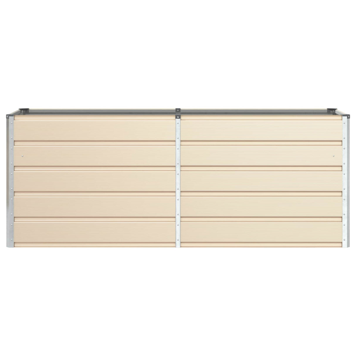 Planter Ivory 195 x 50 x 77 cm Galvanised Steel