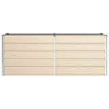 Planter Ivory 195 x 50 x 77 cm Galvanised Steel