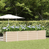 Planter Ivory 385 x 50 x 77 cm Galvanised Steel