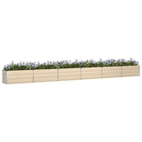 Planter Ivory 580 x 50 x 45 cm Galvanised Steel
