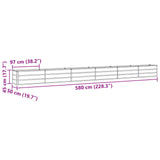 Planter Ivory 580 x 50 x 45 cm Galvanised Steel