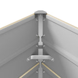 Planter Ivory 195 x 100 x 45 cm Galvanised Steel