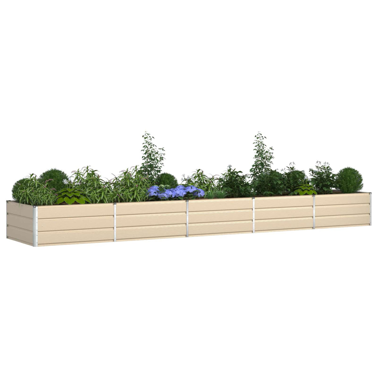 Planter Ivory 480 x 100 x 45 cm Galvanised Steel