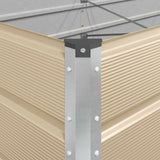 Planter Ivory 580 x 100 x 45 cm Galvanised Steel